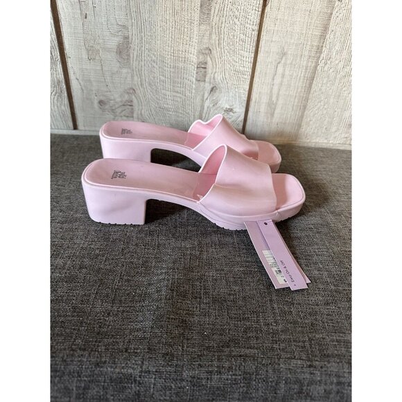 Women's Wild Fable Pink Macy Slip On Block Heeled Sandals Size 10 - Picture 2 of 6
